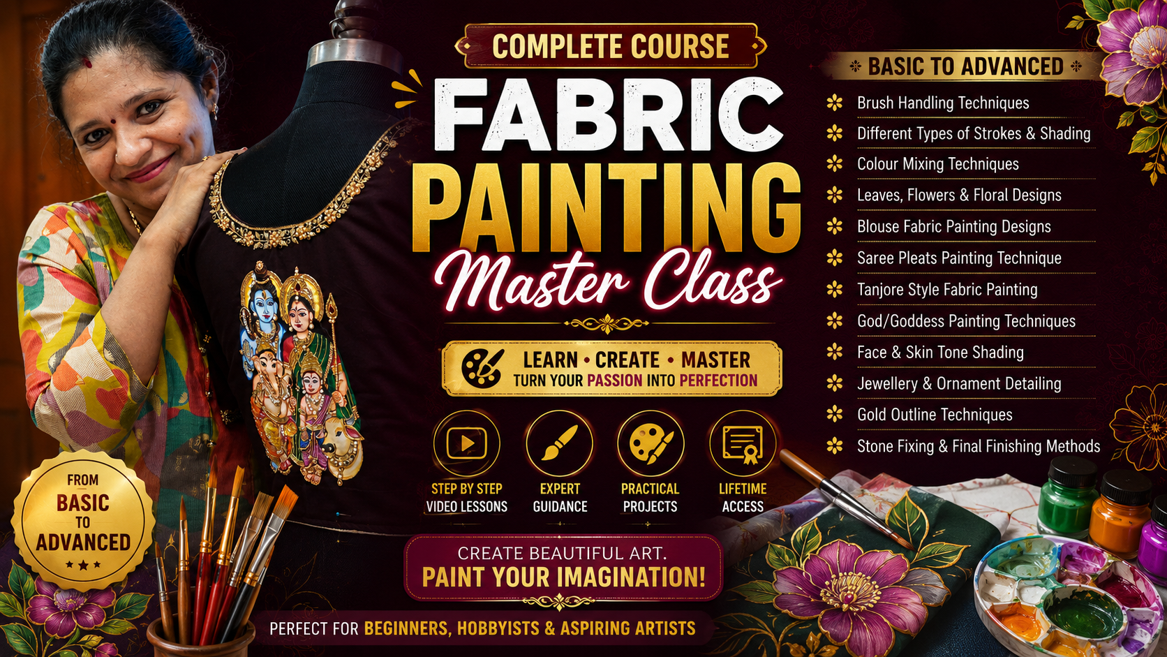 Professional Fabric Painting Masterclass